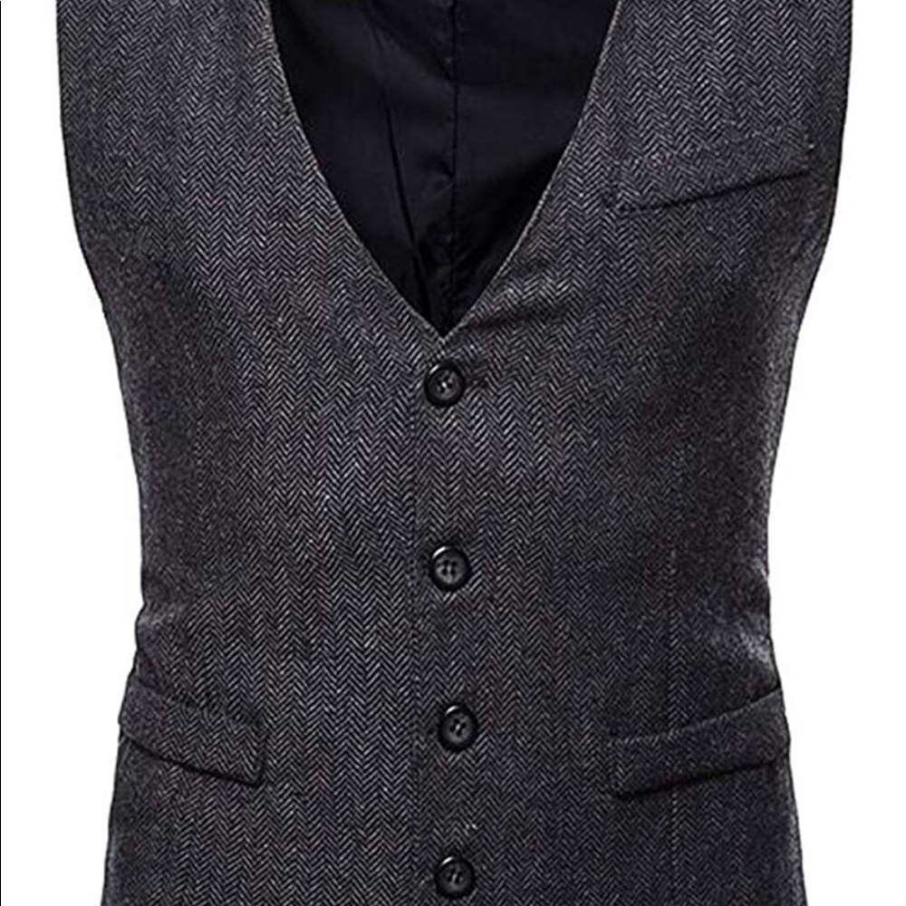 Men’s Slim Fit Suit Vest/Waistcoat - Herringbone